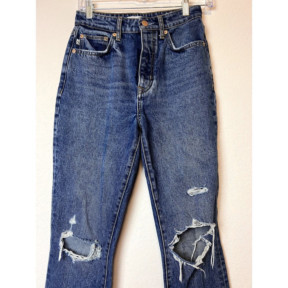 Lovers + Friends Reece High Rise Rigid Slim Straight Jeans Size 24 - Picture 2 of 8